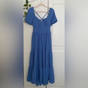 Open back corset midi dress